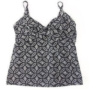 Lands' End Tankini Top Women Swimsuit Underwire sz 4